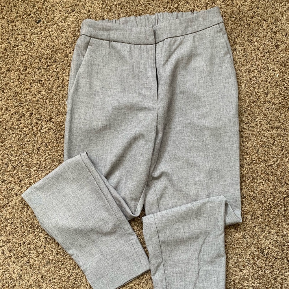 H&M grey dress crop trousers